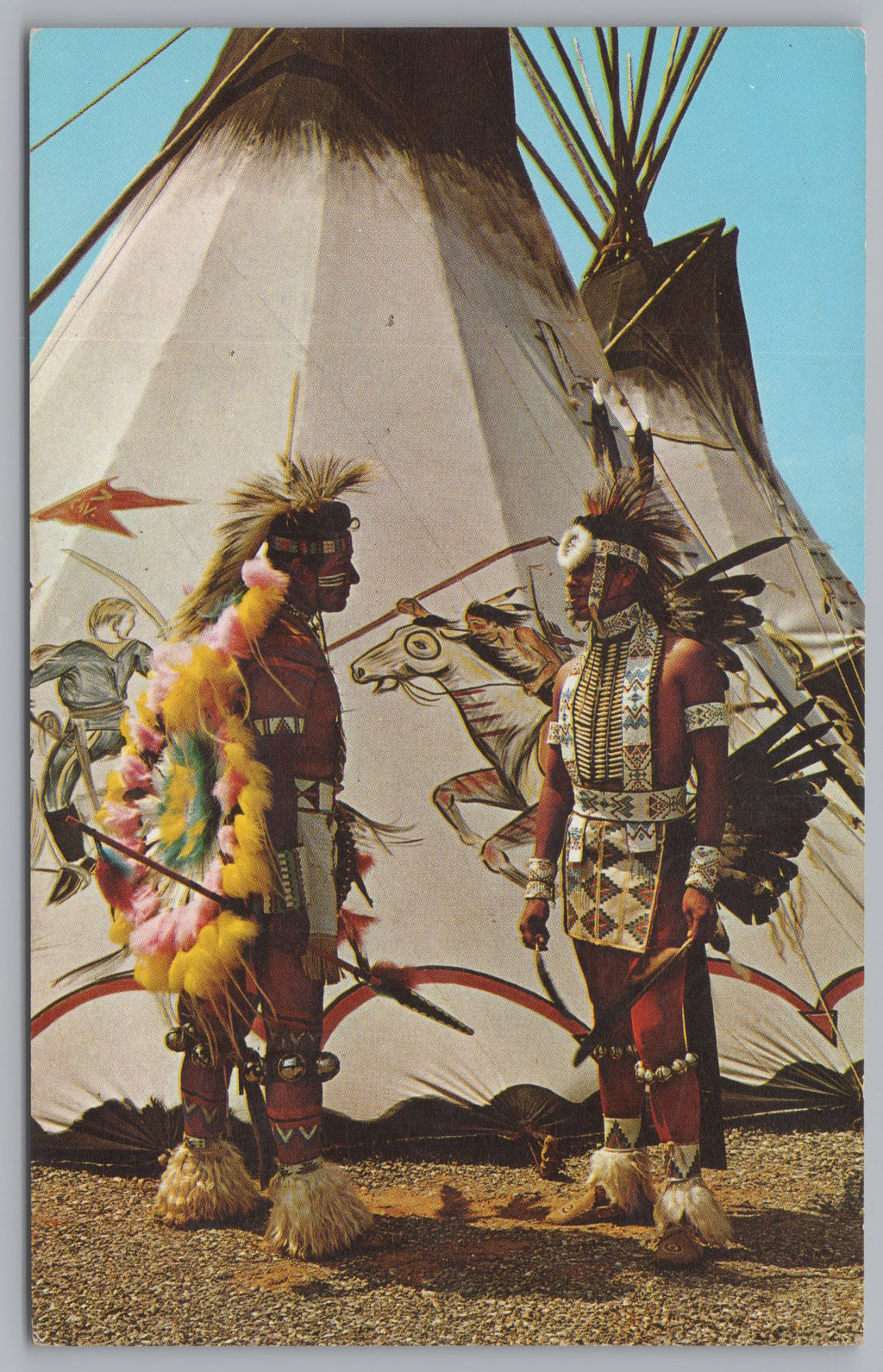 Oklahoma Indians, Oklahoma City, USA, Vintage Post Card.