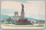 Leon Cortes Castro Monument, Costa Rica, Vintage Post Card.