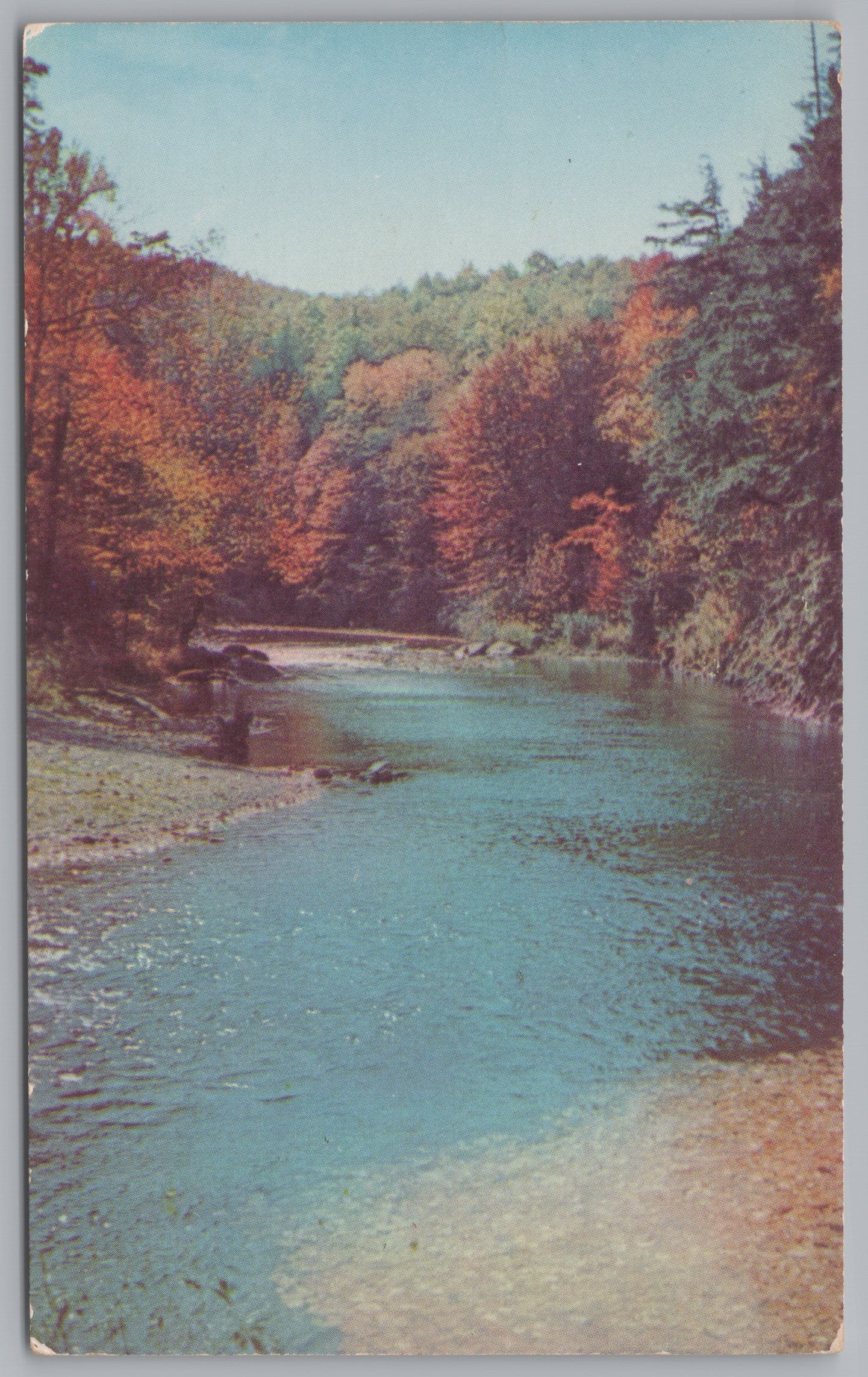 Broadheads, Trout Stream, Poconos Mountains, Pennsylvania, USA, Vintage Post Card.