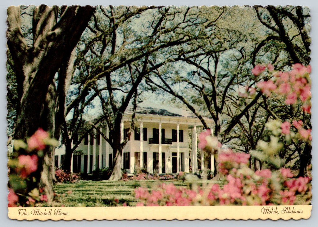 The Mitchell Home, Mobile, Alabama, Vintage Post Card