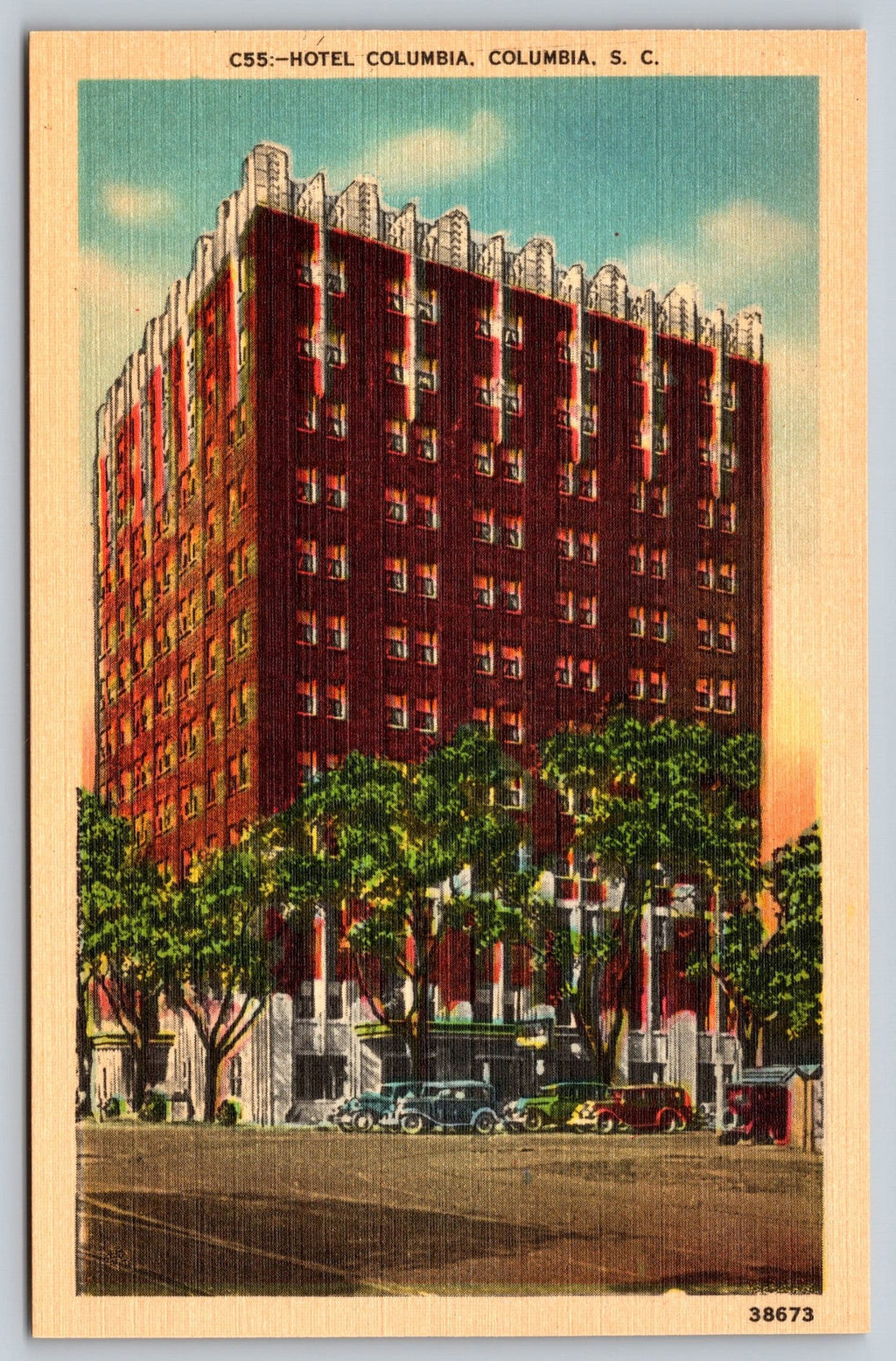 Hotel Columbia, Columbia, South Carolina, USA, Vintage Post Card