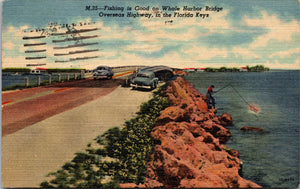 Whale Harbor Bridge, Overseas Highway, Florida Keys, USA, Vintage Post Card