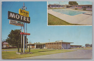 Kings Rest Motel, Lemoore, California, Vintage Post Card.