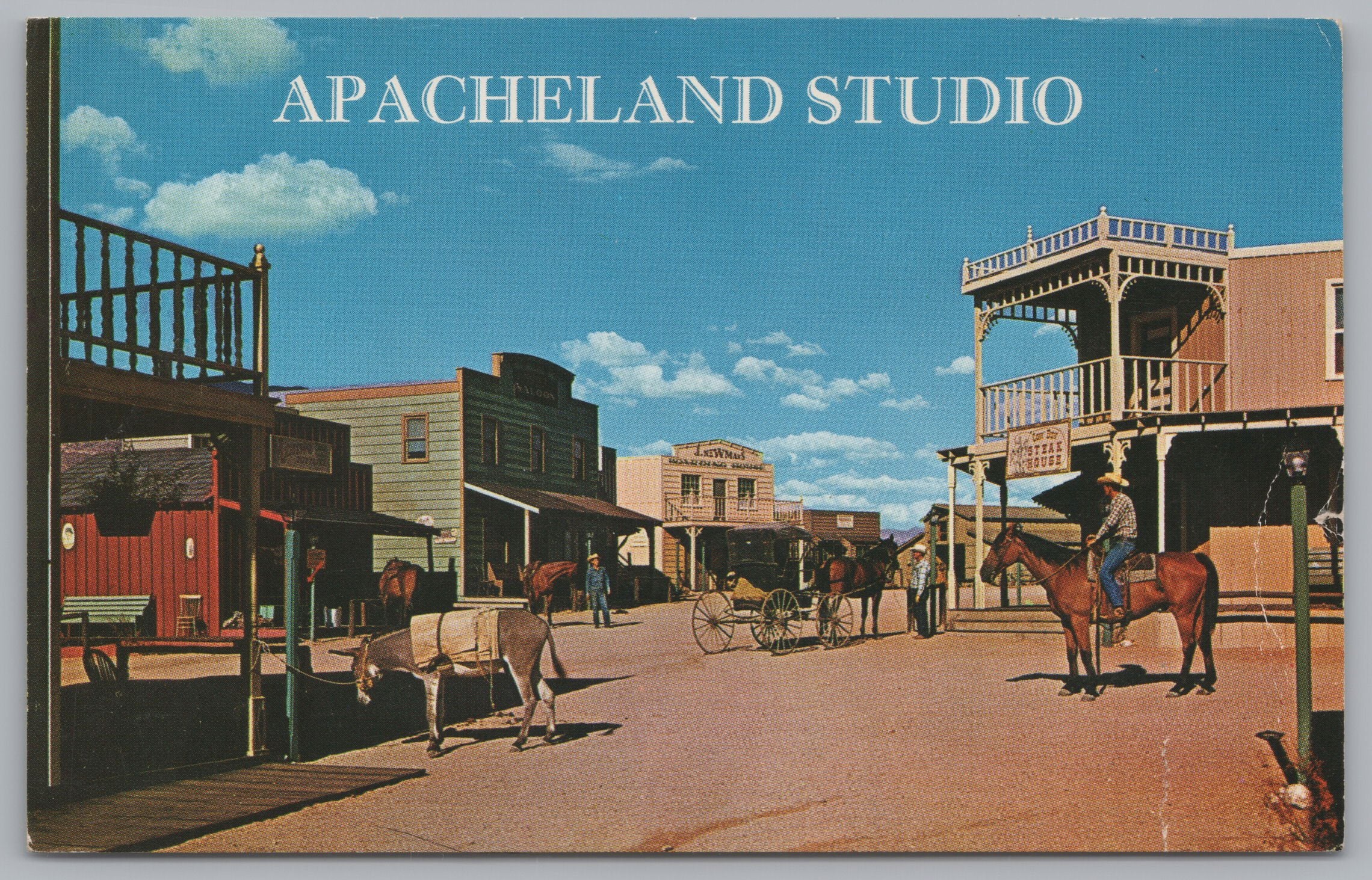 Apacheland Studio, Movie Set, Vintage Post Card.