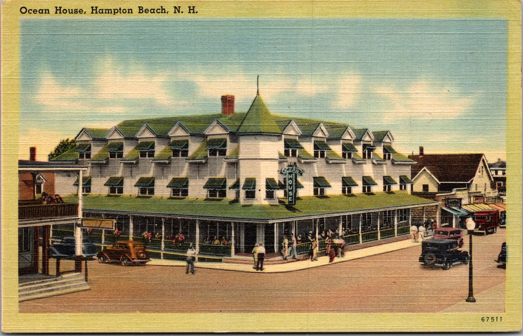 Ocean House, Hampton Beach, New Hampshire, USA, Vintage Post Card