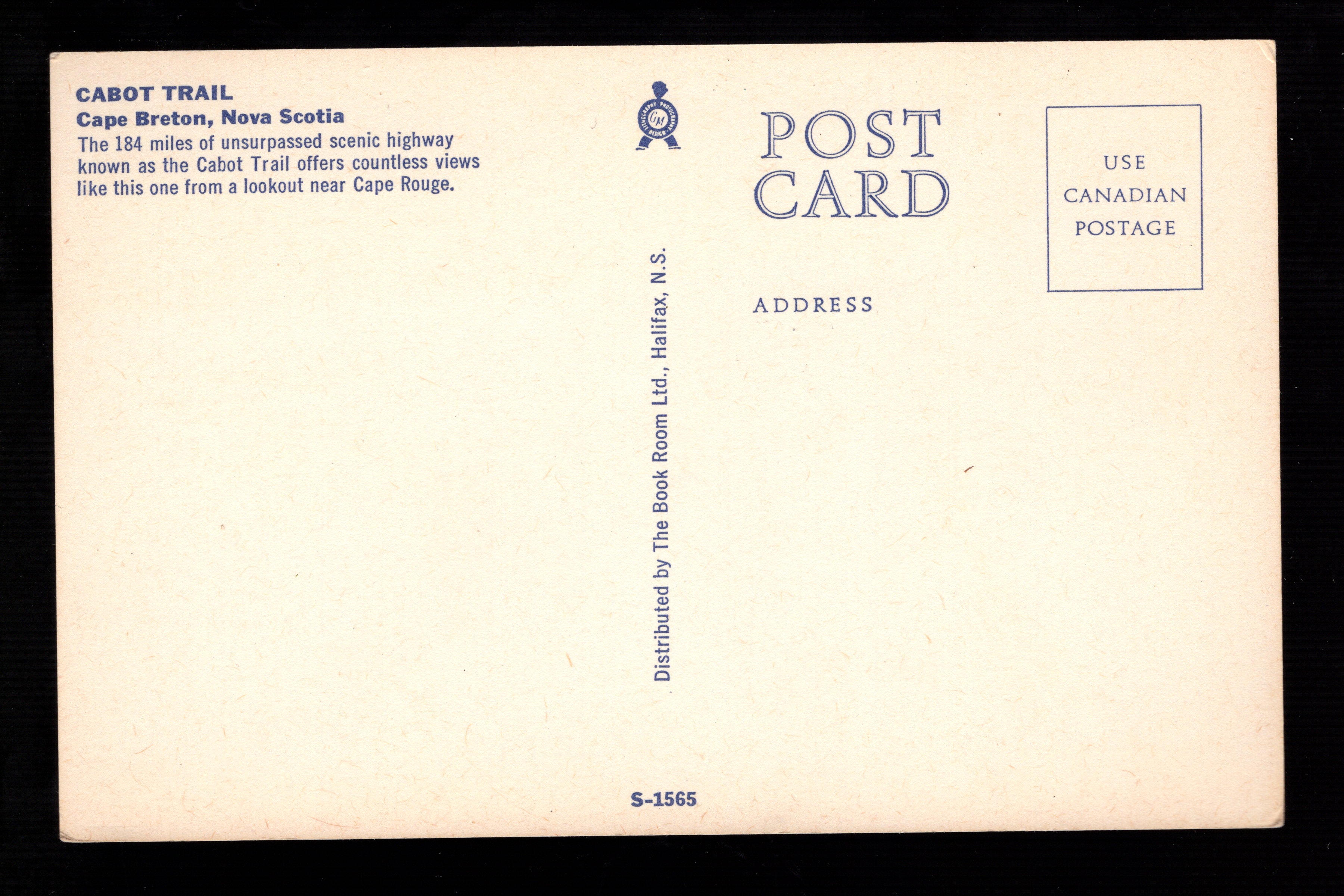 The Cabot Trail, Cape Breton, Nova Scotia, Vintage Post Card
