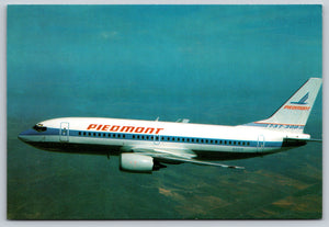 Piedmont, Boeing 737-300, Airplane, Vintage Post Card