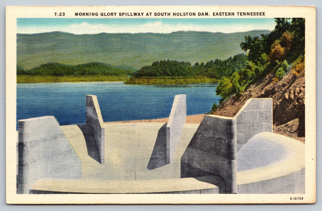 Morning Glory Spillway, South Holston Dam, Eastern Tennessee Vtg PC