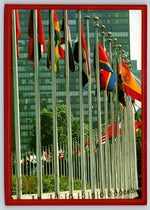 United Nations Flags, Vintage Post Card