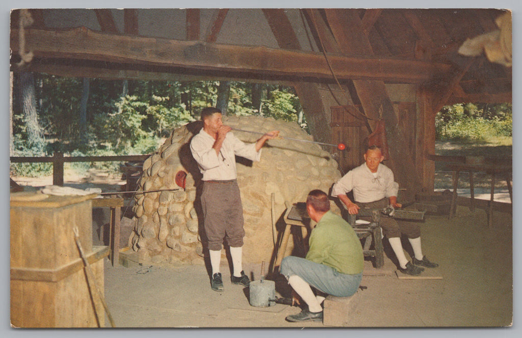 The Jamestown Glass Factory, Jamestown, Virginia, USA, Vintage Post Card.