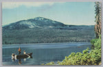 Two Men Fishing, Mountain Lake, Beautiful Scenic View, Vintage PC