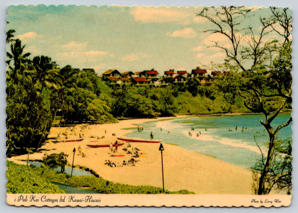 Kalapaki Beach, Kauai Surf Hotel, Hawaii, Vintage Post Card