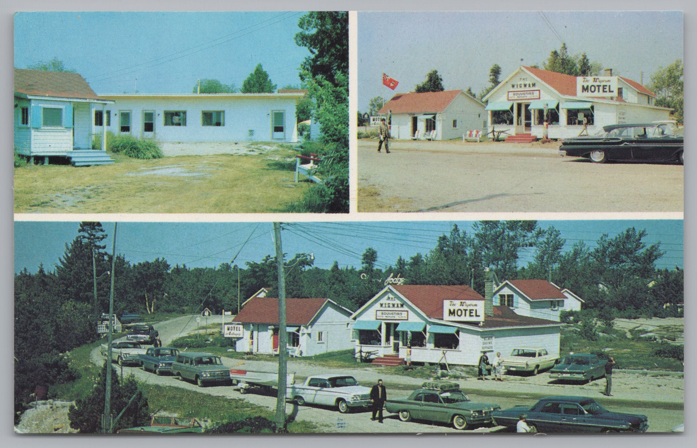 The Wigman, Cottages, Motel, Gift Shop, Ferry Dock, South Bay, Lake Huron, Vintage Post Card