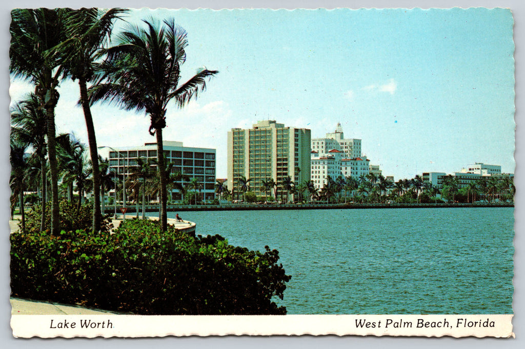 Lake Worth, West Palm Beach, Florida, Vintage Post Card