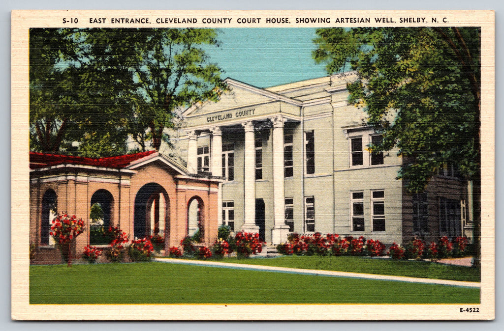East Entrance, Cleveland County Court House, Shelby, North Carolina, PC