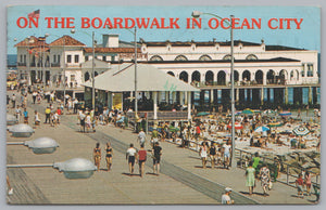 On The Boardwalk Of Ocean City, New Jersey, USA, Vintage Post Card.