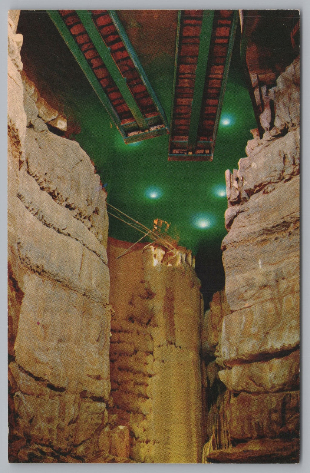 Crystal Lake, Mammoth Cave Nation Park, Kentucky, Vintage Post Card.