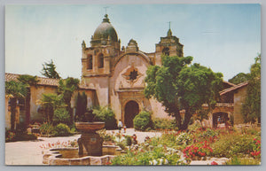 Mission San Carlo Borromeo, Carmel, California, USA, Vintage Post Card.