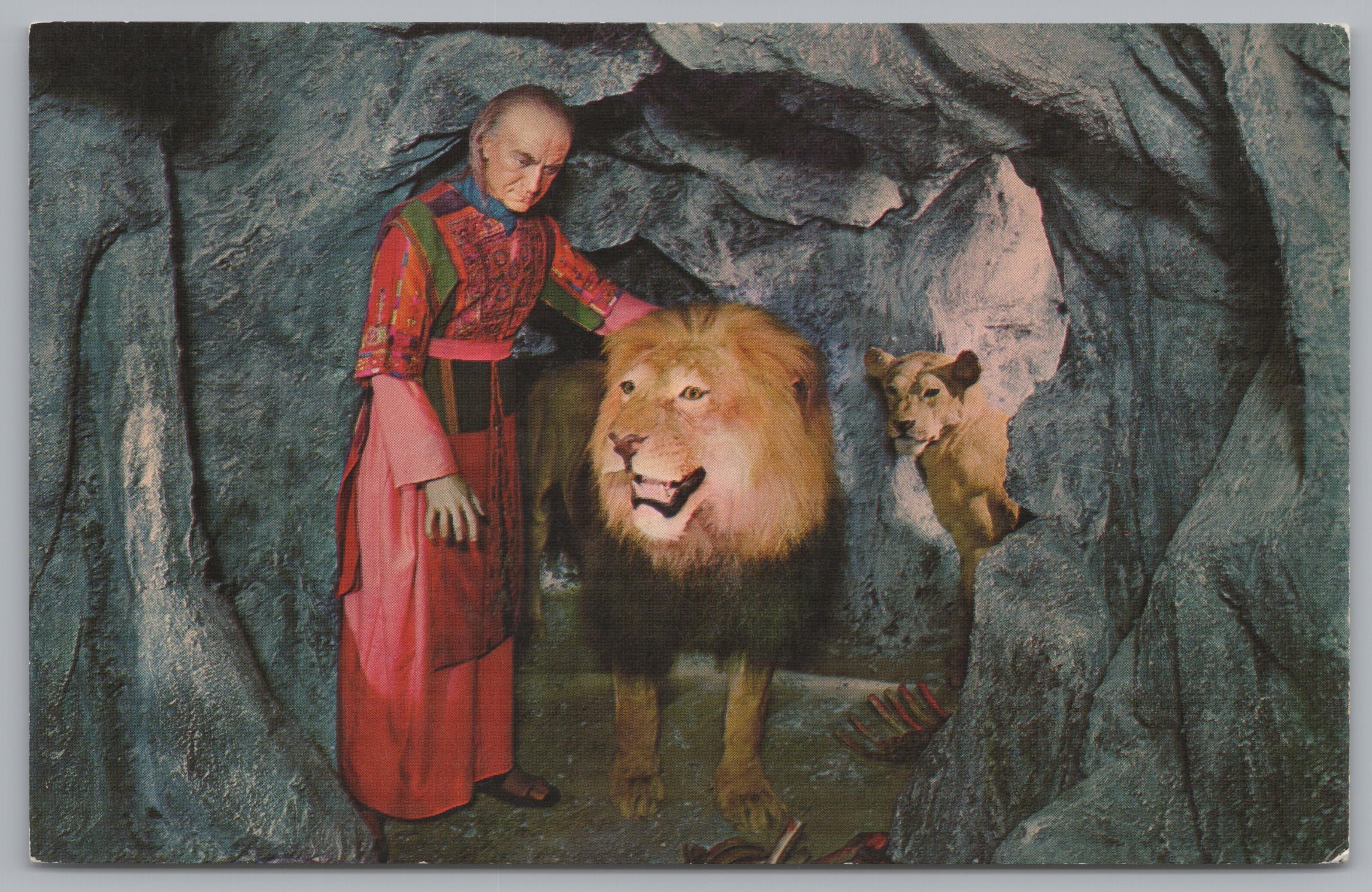 An Old Biblical Story Of Daniel In The Lions Den, Malachi, Vintage Post Card
