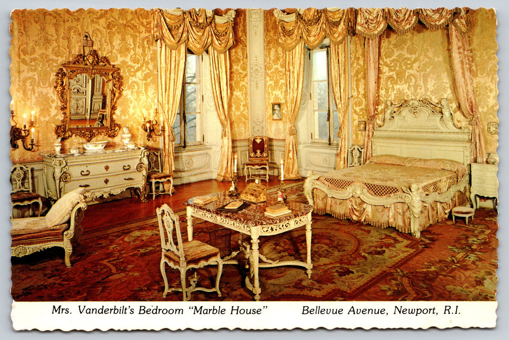 Mrs. Vanderbilt's Bedroom, Newport, Rhode Island, VTG PC