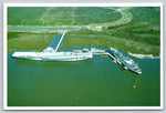 Aerial View, The Ships Of Patriots Port, Vintage Post Card