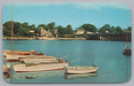 A Scene Of Bass River, Cape Cod, Massachusetts, USA, Vintage Post Card.