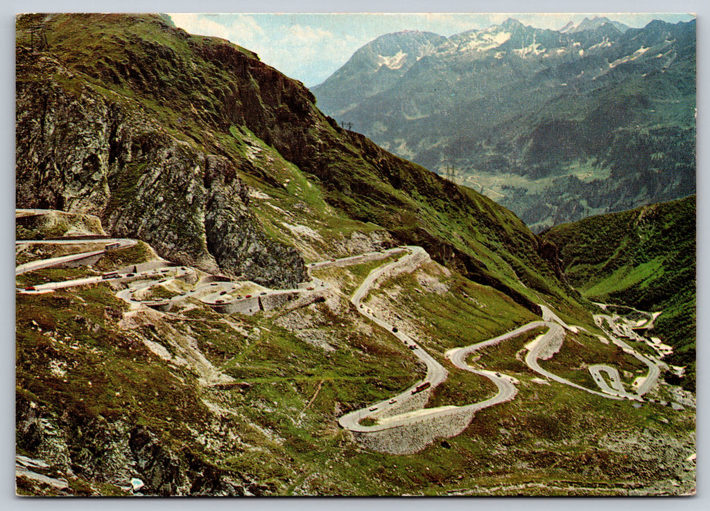 Tremola, Mountain Roads, Vintage Post Card