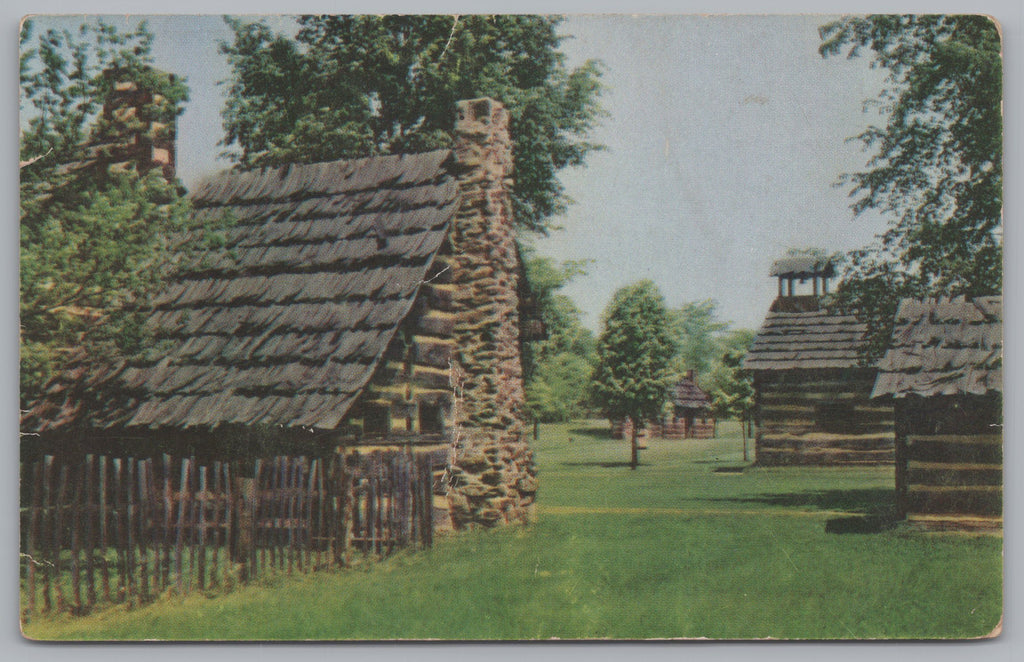 Schoenbrunn Memorial State Park, Ohio, Vintage Post Card.