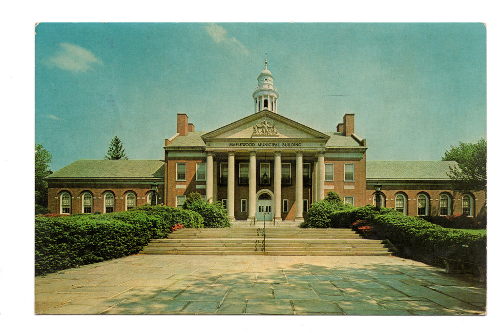 Municipal Building, Maplewood New Jersey, Vintage Post Card.