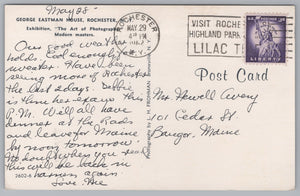 George Eastman House, Rochester, New York, USA, Vintage Post Card