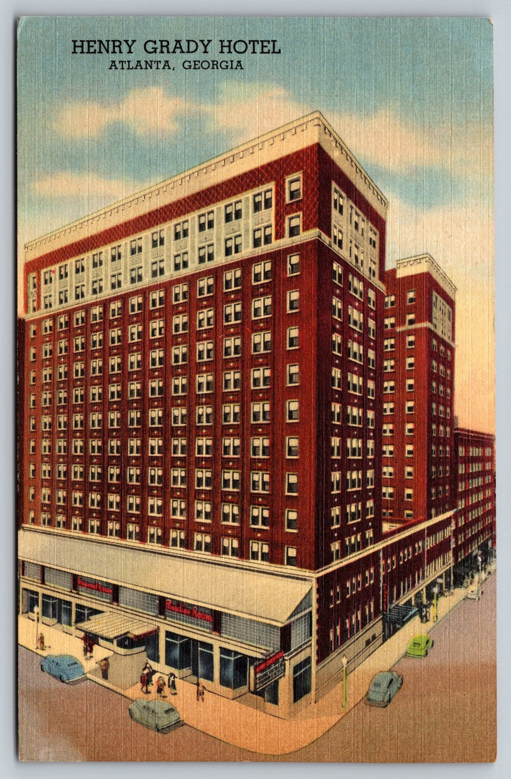 Henry Grady Hotel, Atlanta, Georgia, USA, Vintage Post Card