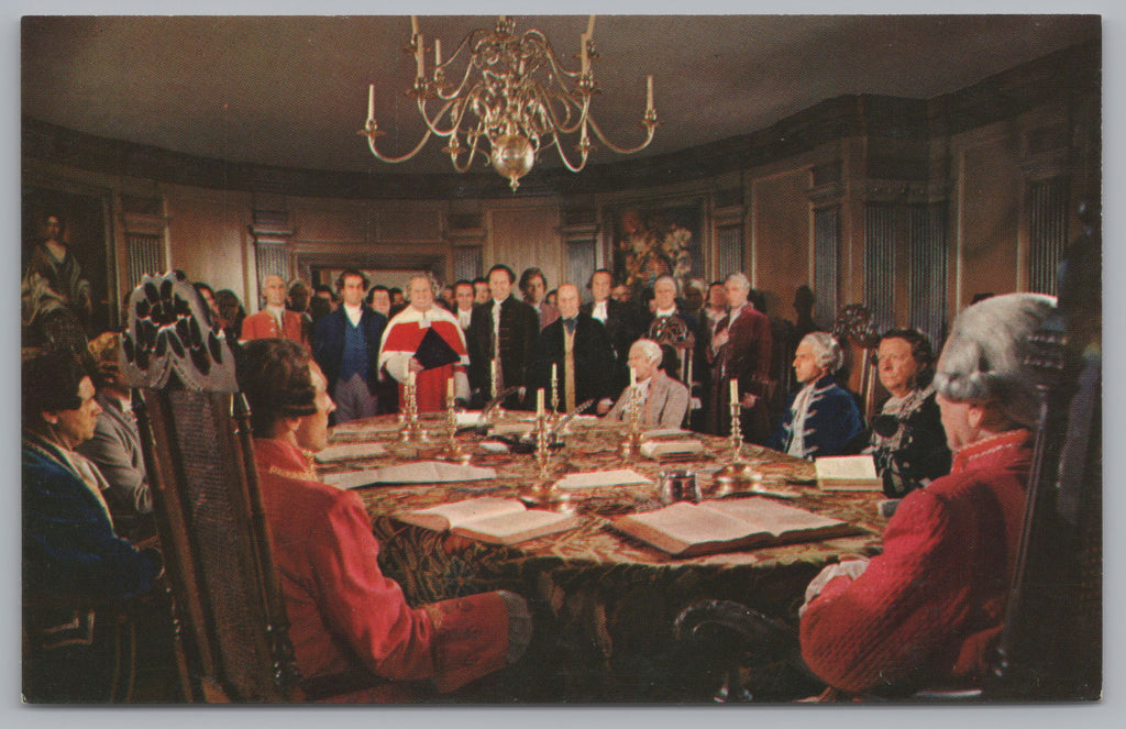 The Royal Governor Dismisses The Virginia House Of Burgesses, Vintage Post Card.