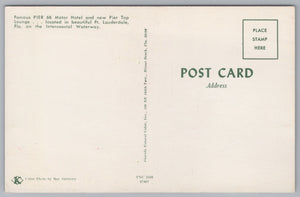 Pier 66 Motor Hotel, Fort Lauderdale, Florida, USA, Vintage Post Card.