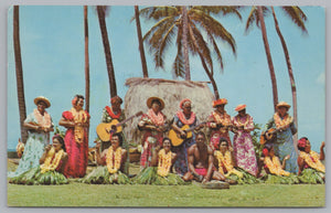 Pageantry Of Old Hawaii, Provided At The Kodak Hula Show, Hawaii, USA, Vintage Post Card.