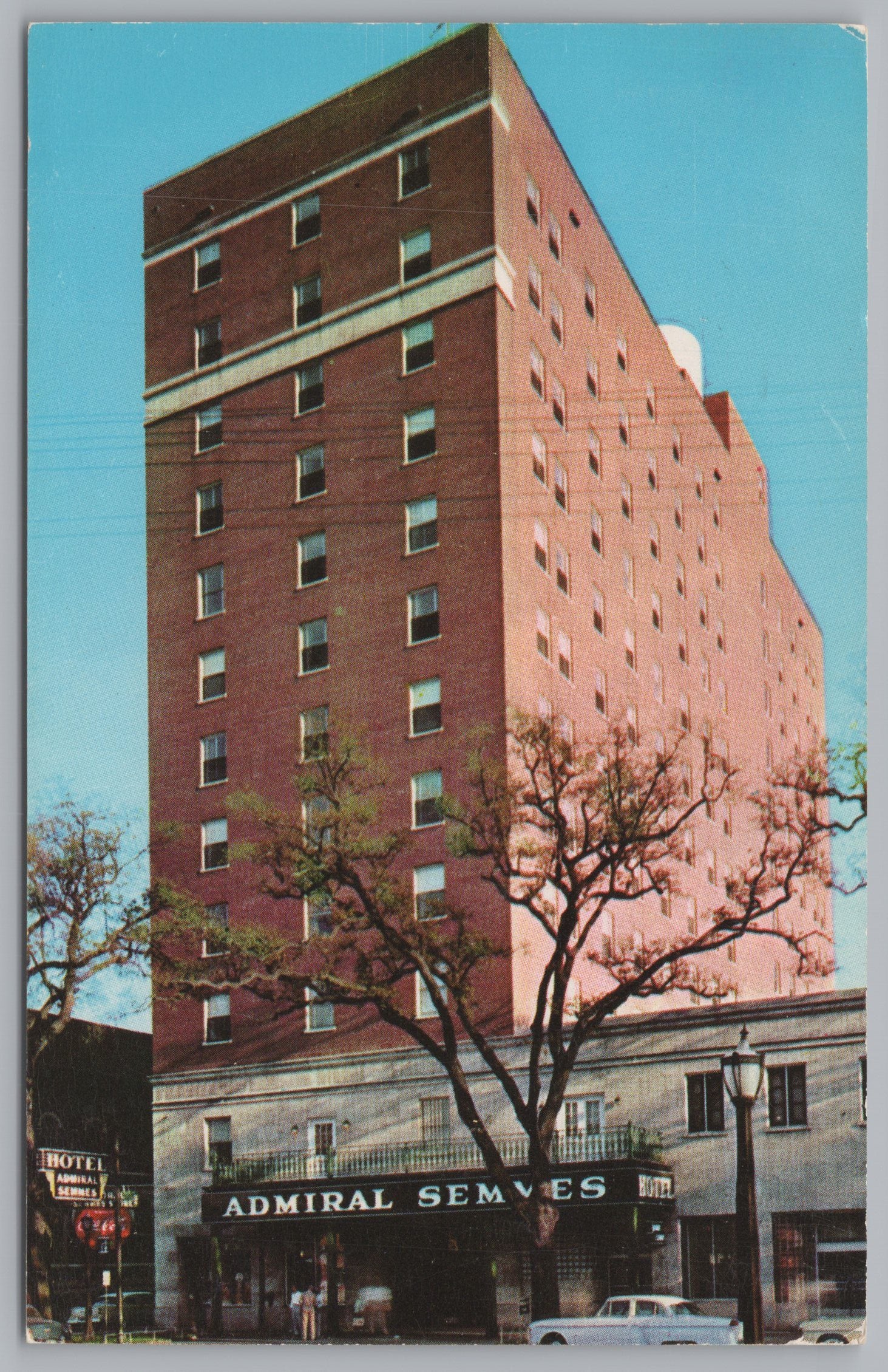 Hotel Admiral Simmes, Mobile, Alabama, Vintage Post Card.