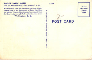 Rodger Smith Hotel, 18th St Pennsylvania Ave, Washington DC, VTG PC