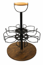Lazy Susan Tumbler Organizer w/ Handle – Rotating Cup Holder for 20–40oz Tumblers