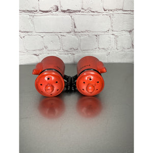 Vintage Red Coffee Pot Kettle Ceramic Salt & Pepper Shakers Japan