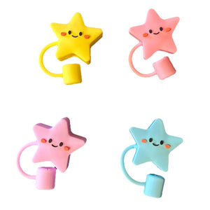 Star Straw Cover Caps - Fits 0.4 In/10mm Straws, 30-40 oz Tumbles-4 Pack
