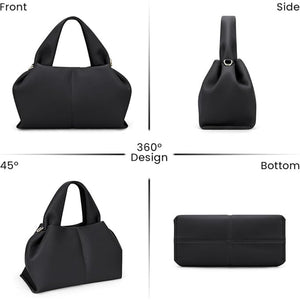 Cloud Pouch Dumpling Clutch Purse, Shoulder, Crossbody Bag with Removable Strap