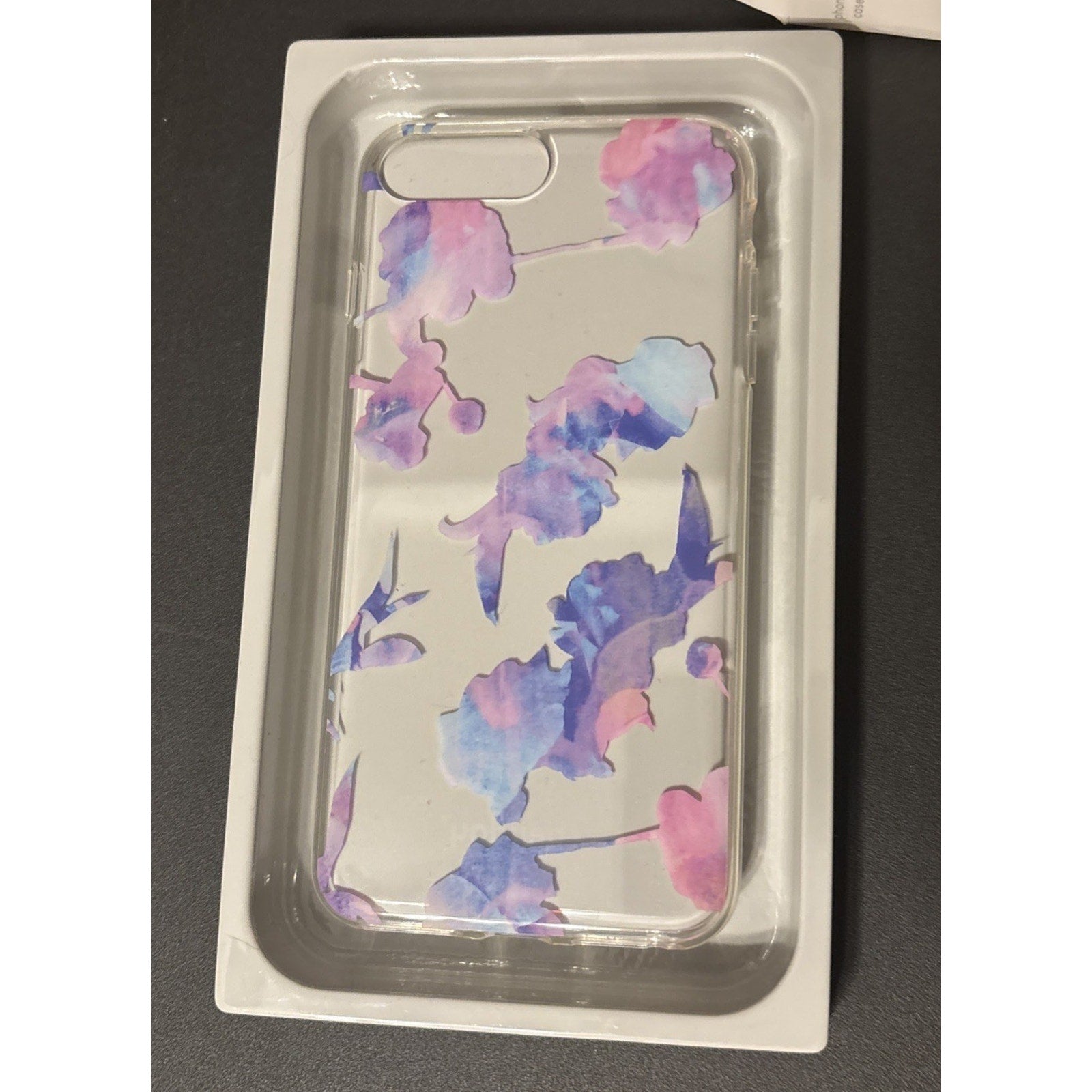 Heyday Phone Case Apple iPhone 6 7 8 Floral Clear Plastic Floral Pink Purple