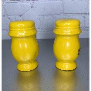 Vintage Large Yellow Stovetop Salt & Pepper Shakers Mug Style Japan
