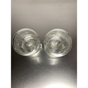 Vintage Wire Bale Clear Plastic Canister Salt & Pepper Shakers Hong Kong