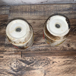 Vintage Large Ceramic Drum Salt & Pepper Shakers Native American (A)
