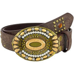 TOPACC Western Embossed Bohemian Belt, Embellished Buckle, Country, Rodeo