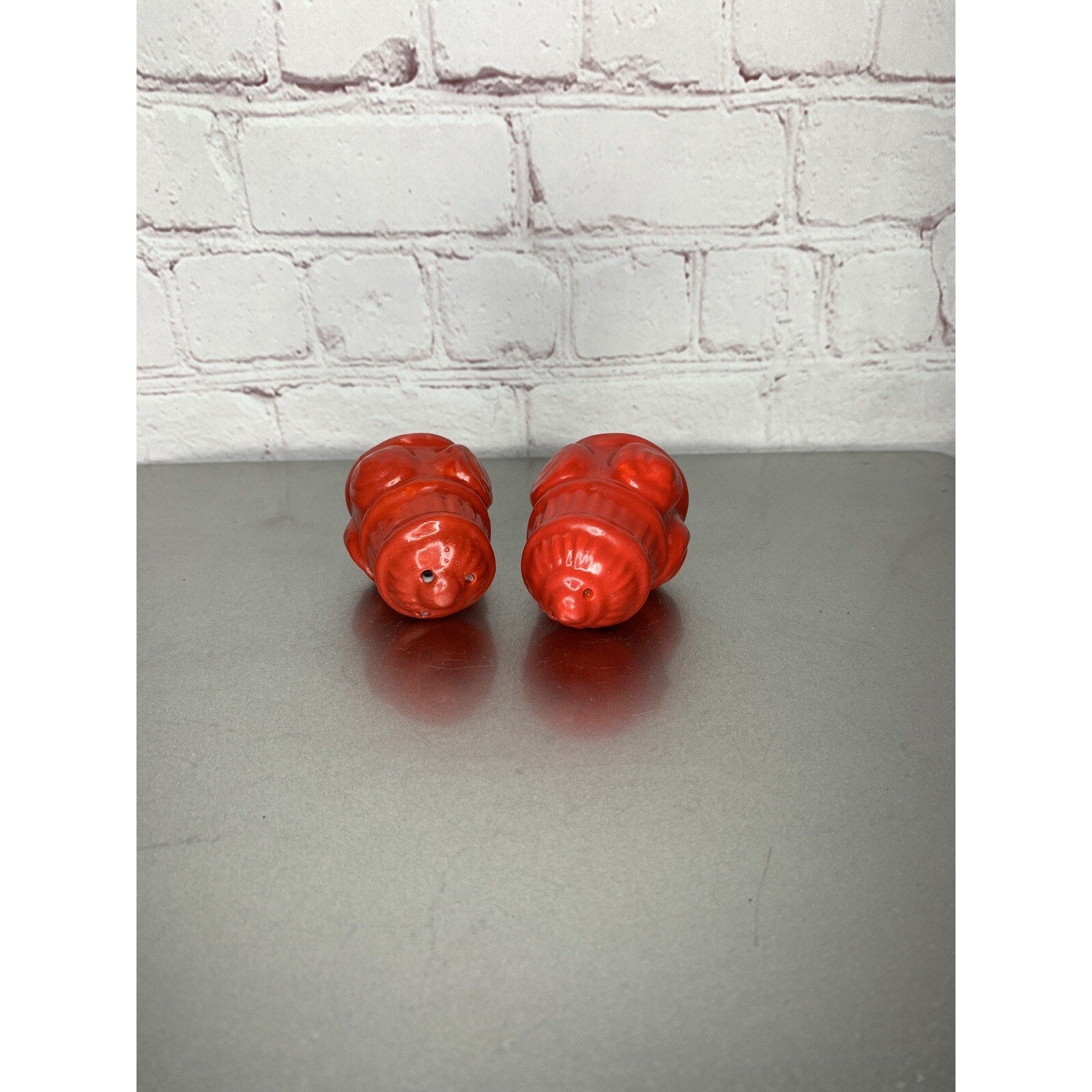 Vintage Red Fire Hydrant Salt & Pepper Shakers Ceramic