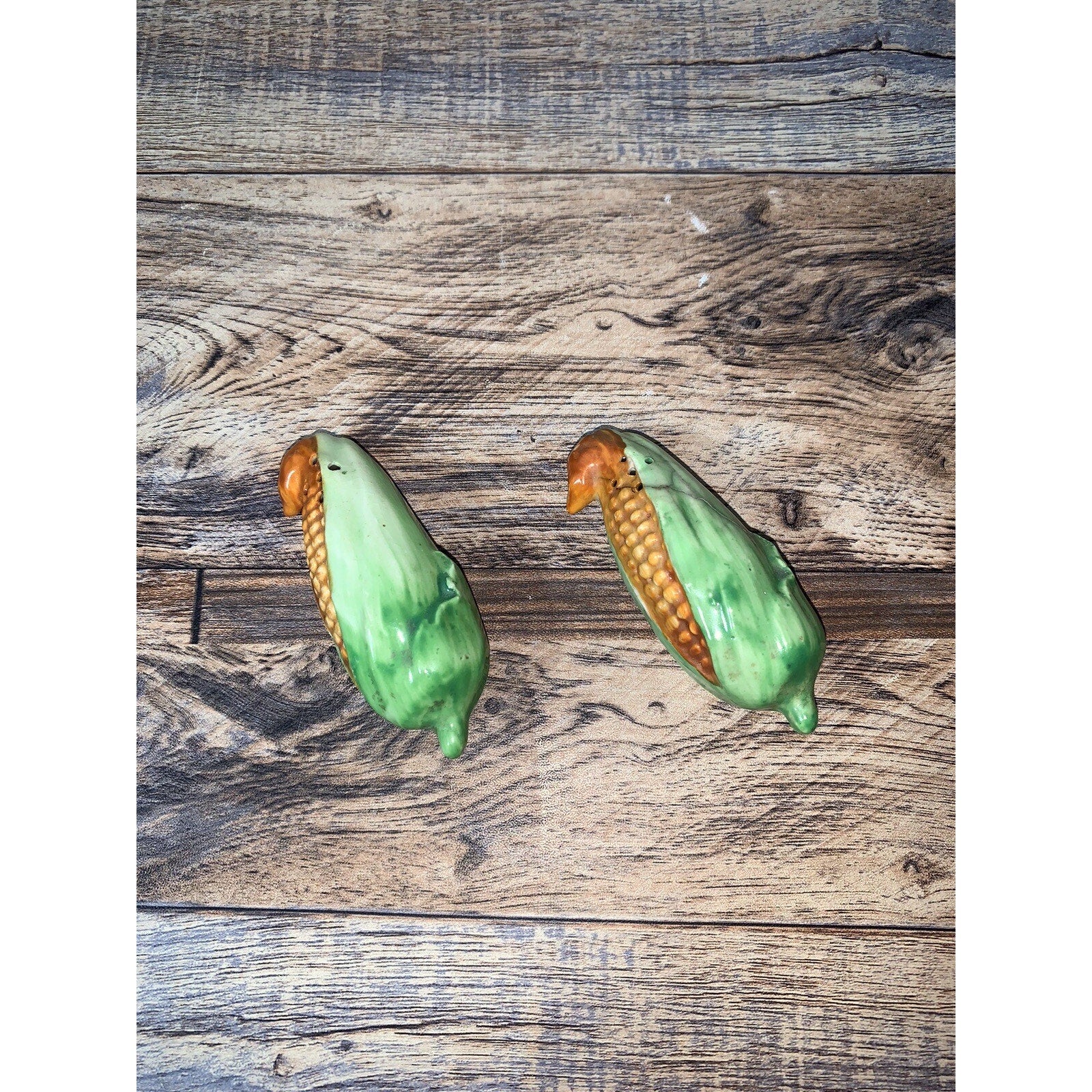 Vtg Ceramic Corn on Cob Salt & Pepper Shakers Occupied Japan