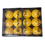 Pickleballs 40 Holes, Outdoor, Hard Court, High Visibility, Two 6 Packs/12 Balls