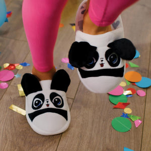 Flipeez Slippers, Panda, Medium, Kids Sizes