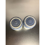 Vintage Salt & Pepper Shakers Hong Kong Blue w/White Colonial Scenes